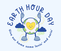 Happy Earth Mascot Facebook Post