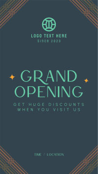 Art Deco Grand Opening Facebook Story