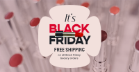 Cosmetics Black Friday Facebook Ad Design