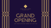 Minimalist Art Deco Grand Opening Facebook Event Cover