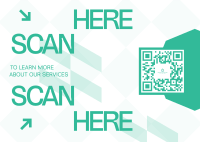 Modern Corporate QR Code Postcard Image Preview