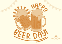 Jolly Beer Day Postcard