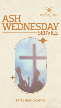 Retro Ash Wednesday Service Facebook Story