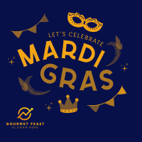 Mardi Gras Festival Instagram Post Image Preview