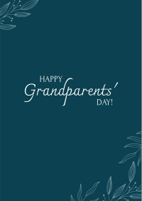 Happy Grandparents' Day Floral Flyer