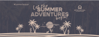 Retro Summer Silhouette Facebook Cover Image Preview