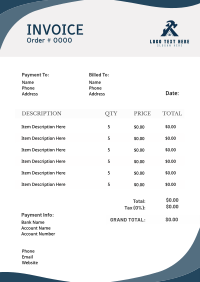 Curvy Midline Waves Invoice