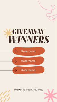 Congratulations Giveaway Winners Instagram Story