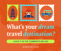 Quirky Travel Destination Facebook Post