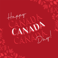 Floral Canada Day Instagram Post