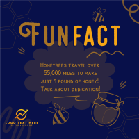 Honey Bees Fact Instagram Post Design