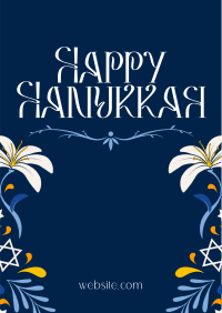 Hanukkah Flower Burst Flyer