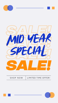 Minimalist Mid Year Sale Instagram Story Design