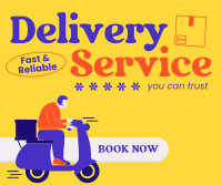 Retro Courier Service Facebook Post