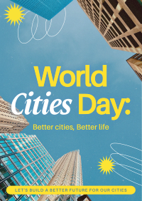 Modern World Cities Day Poster