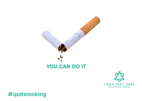 You Can Quit Smoking Postcard Design