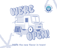 Now Open Food Truck Facebook Post Design