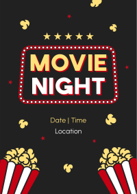 Movies and Popcorn Flyer