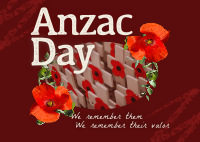 Rustic Anzac Day Postcard