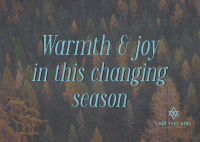 Autumn Season Quote Postcard