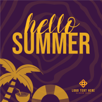 Hello Summer! Instagram Post Design