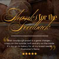 Bread and Pastry Feedback Instagram Post Design