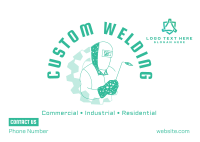 Custom Welding Badge Postcard