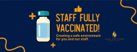 Vaccinated Staff Announcement Facebook Cover Design