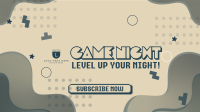 Techno Fun Game Night YouTube Banner Design