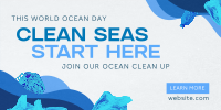 Ocean Day Clean Up Drive Twitter Post