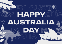 Australia Day Modern Postcard
