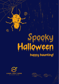 Halloween Spider Greeting Poster