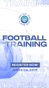 Textured Pro Football Training TikTok Video Design