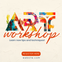 Exciting Art Workshop Linkedin Post Design