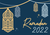 Intricate Ramadan Lamps Postcard