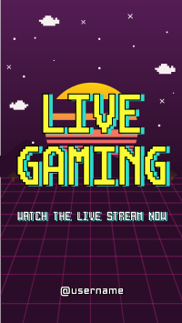 Retro Live Gaming Facebook Story