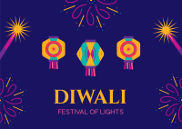 Diwali Festival Postcard Image Preview