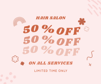 Discount on Salon Services Facebook Post