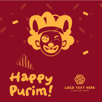 Purim Day Linkedin Post Design