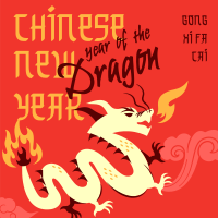 Playful Chinese Dragon Instagram Post