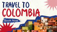 Travel to Colombia Paper Cutouts Facebook Event Cover