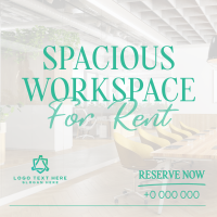 Spacious Space Rental Instagram Post