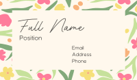Floral Tulips - Front Business Card