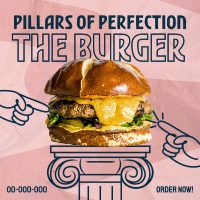 Pillars Of Flavor Burger Instagram Post Design