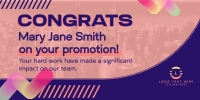 Congratulatory Job Promotion Twitter Post Design