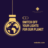 Earth Hour Lights Off Instagram Post