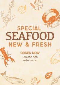 Rustic Seafood Restaurant Flyer