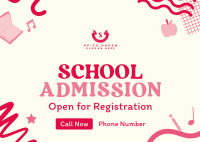 Fun Kids School Admission Postcard