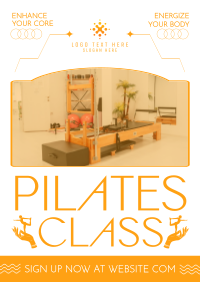 Rustic Pilates Class Poster