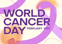 Gradient World Cancer Day Postcard Design